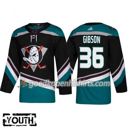 Anaheim Ducks John Gibson 36 Adidas 2018-2019 Alternate Authentic Shirt - Kinderen